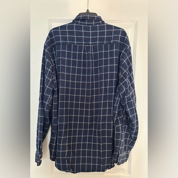 Ralph lauren polo Jean XXL Mens Button Up Long Sleeve Shirt flannel plaid blue - Picture 6 of 7